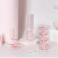 pink crystal glass flowers vase